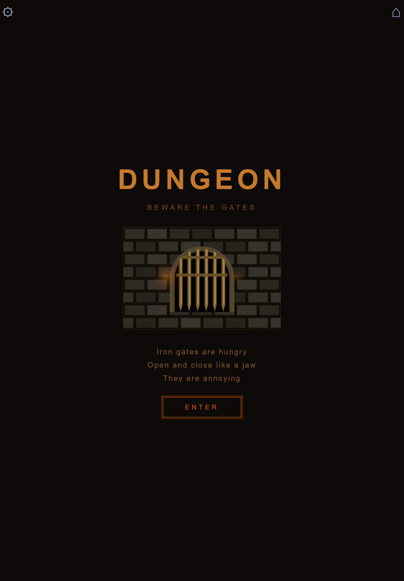 Dungeon theme splash scene