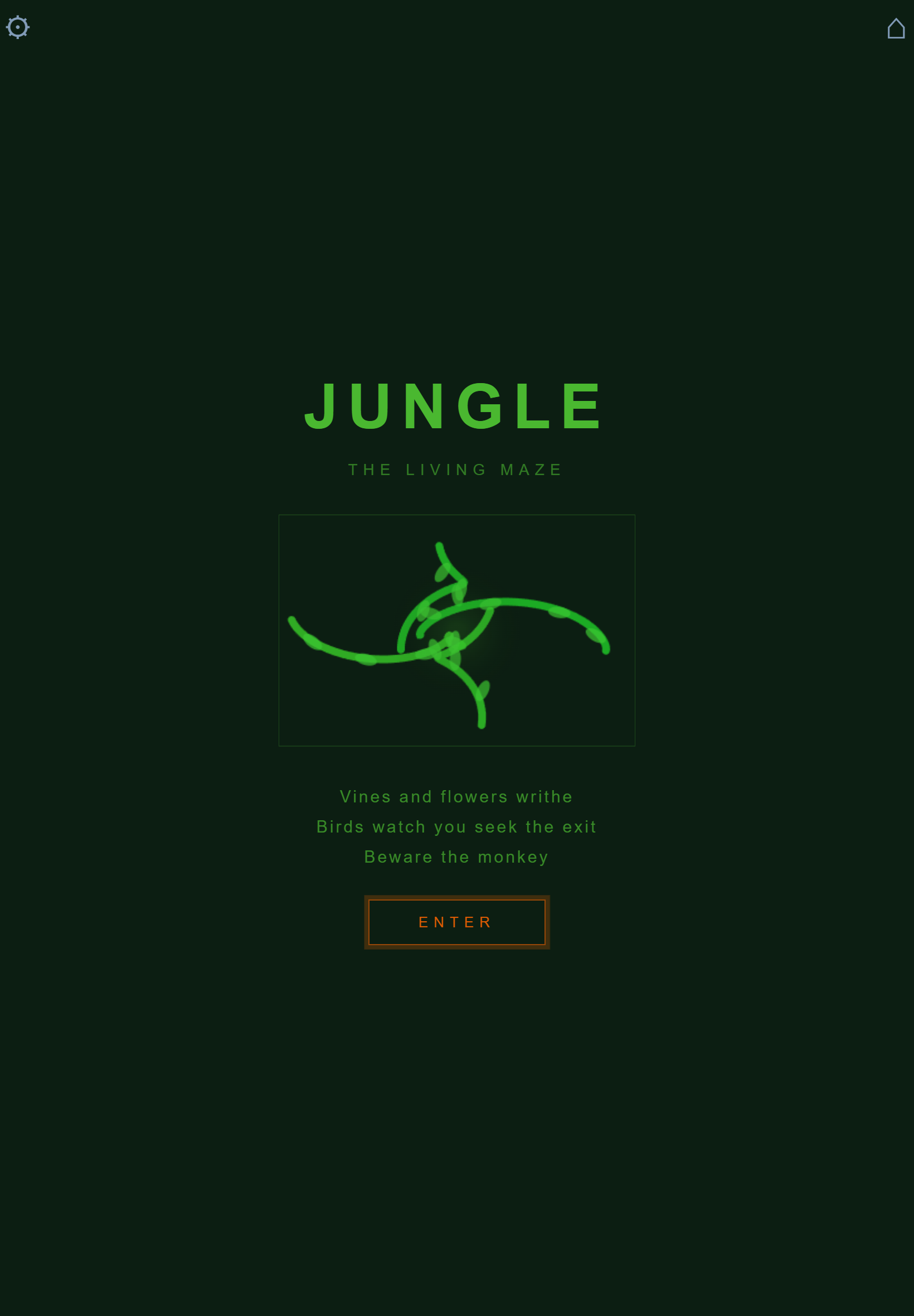 Jungle theme splash scene