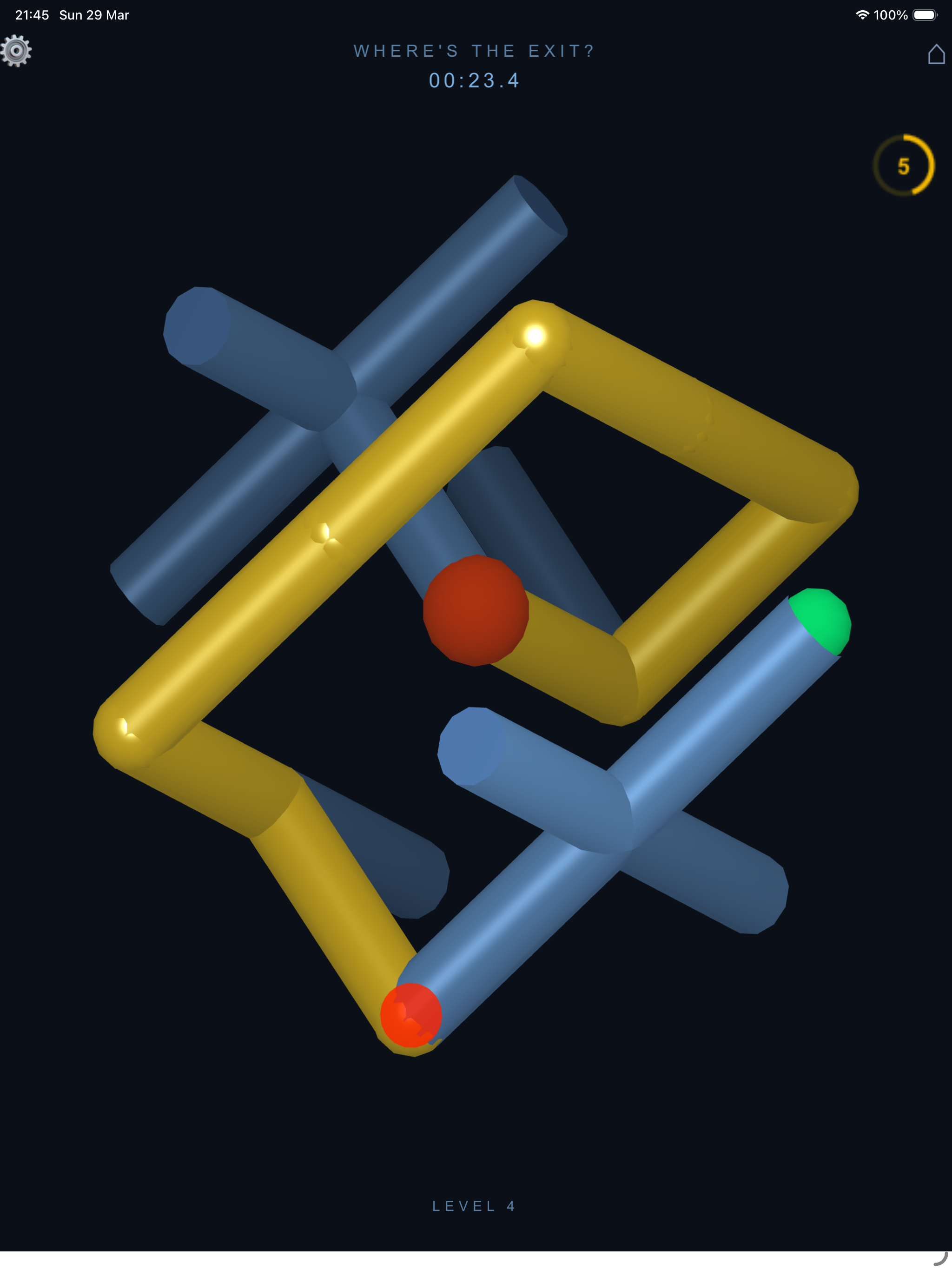 Tutorial level with a power-up visible